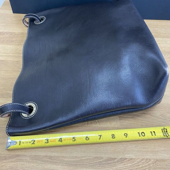 Dooney and Bourke Portofino Grommet Shopper Brown Clean SEE Gold Hardware - Picture 12 of 16